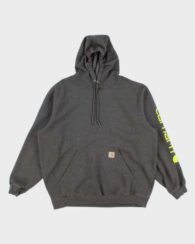 Carhartt Oversized Dark Grey Hoodie - XL made by Carhartt