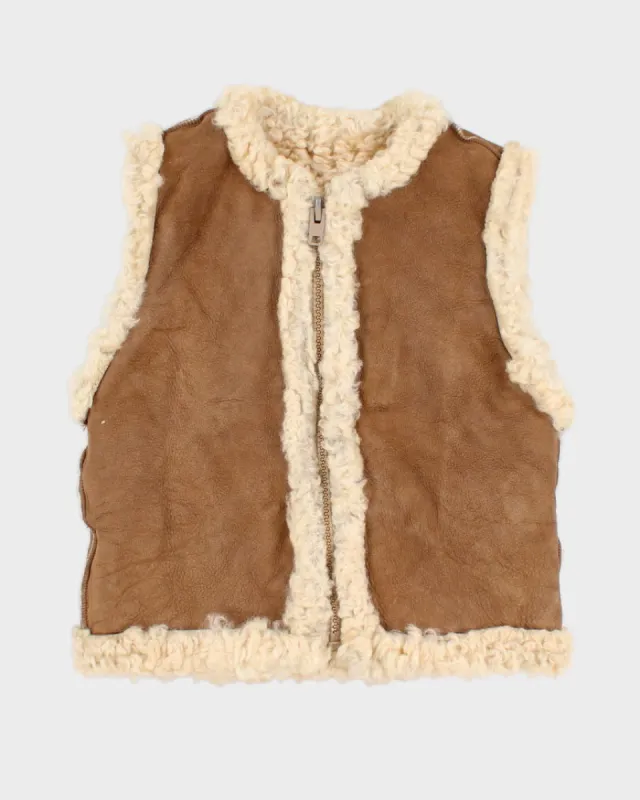 Vintage Knight Tailors Wool Lined Suede Vest - XS/S sold by Rokit