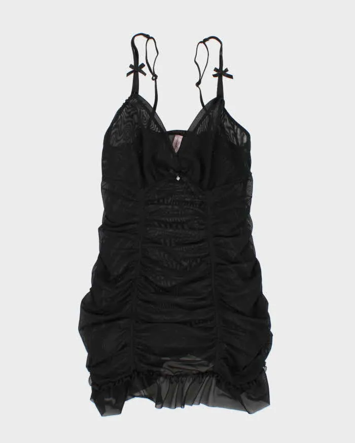 Y2k 00s La Vie En Rose Mesh Ruched Cami Top - XS sold by Rokit