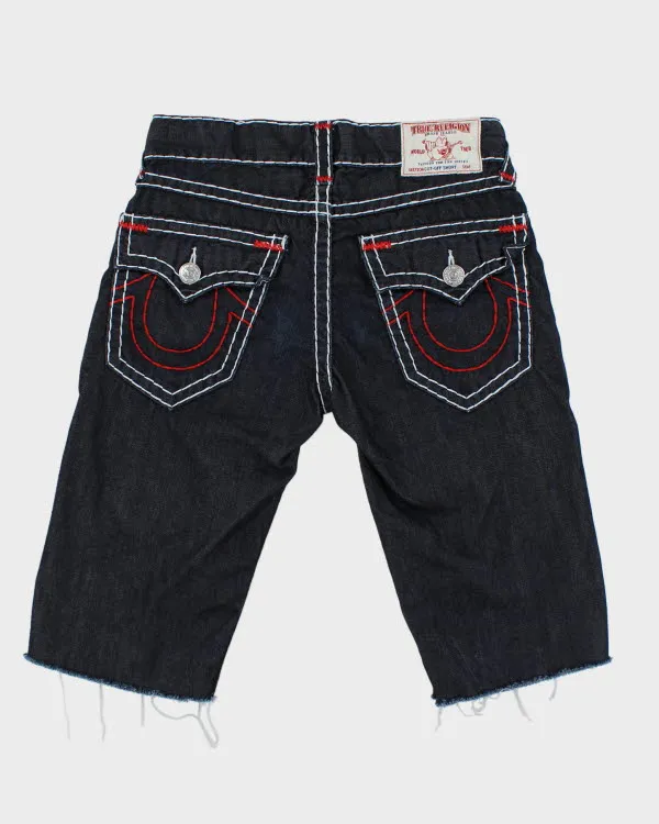 Vintage Y2K True Religion Contrast Stitched Cut Off Denim Shorts - W32 L15 sold by Rokit product image thumbnail 2