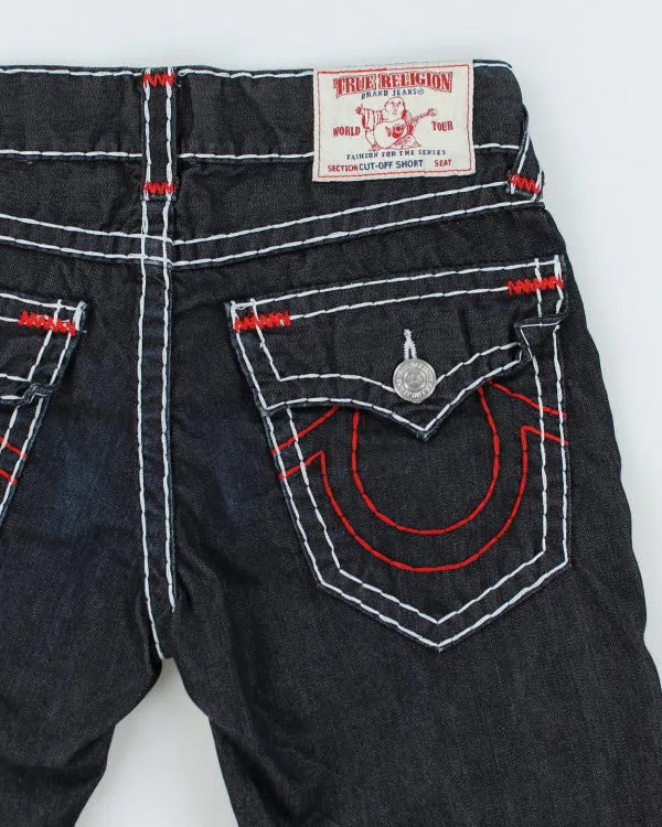 Vintage Y2K True Religion Contrast Stitched Cut Off Denim Shorts - W32 L15 sold by Rokit product image thumbnail 4