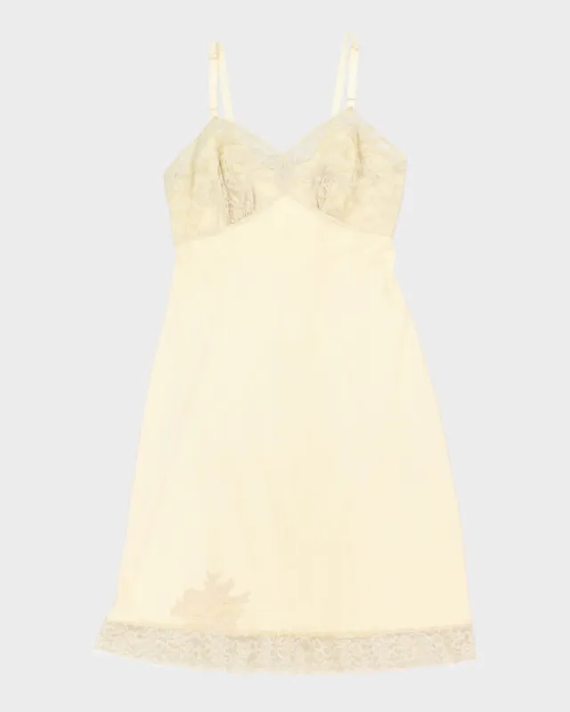 Vintage 70's Cream Night Slip Lingerie - M sold by Rokit