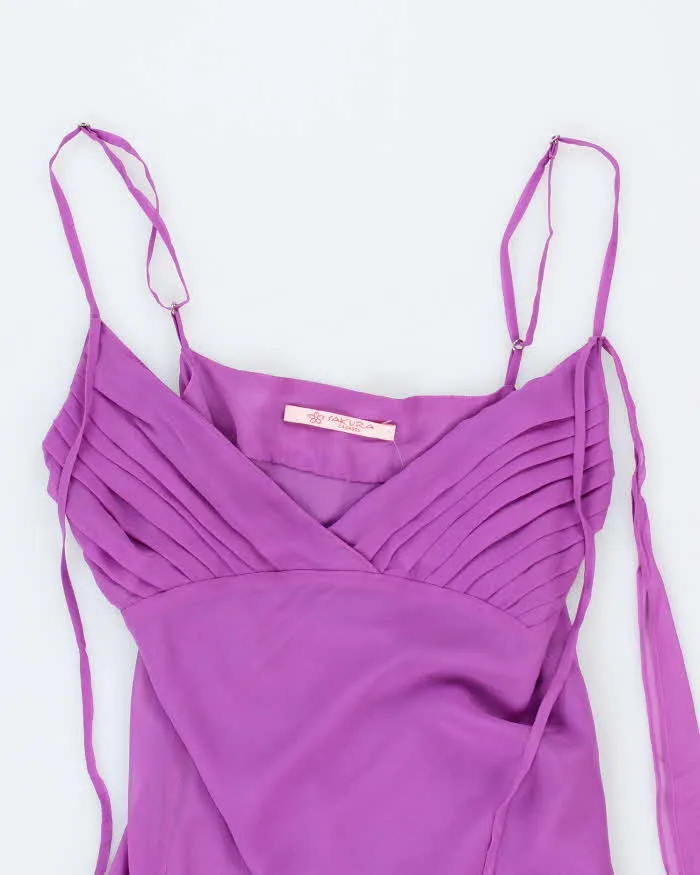 Vintage 90s Sakura Purple Silk Dress - S sold by Rokit product image thumbnail 3