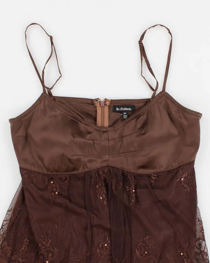 Y2k 00s Le Chateau Brown Cami Top - S sold by Rokit product image thumbnail 3