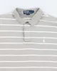 Ralph Lauren Grey Stripe Polo - L sold by Rokit