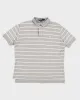 Ralph Lauren Grey Stripe Polo - L sold by Rokit