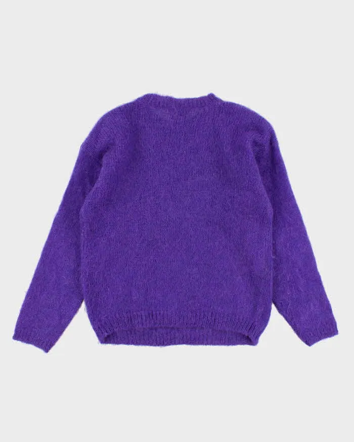 Vintage 90s Purple Cat Jumper - L sold by Rokit product image thumbnail 2
