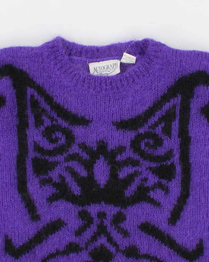 Vintage 90s Purple Cat Jumper - L sold by Rokit product image thumbnail 3