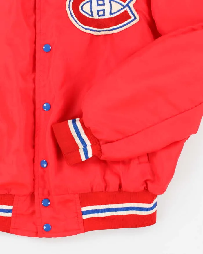 Vintage Men's Red Montreal Canadians X NHL Varsity Jacket - L sold by Rokit product image thumbnail 4