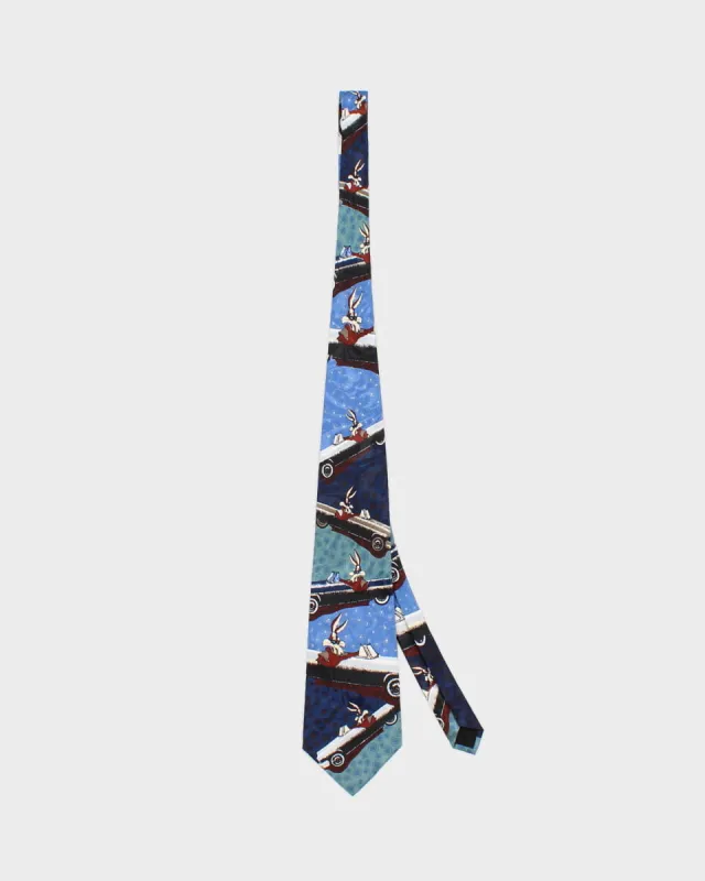 Vintage Novelty Wile E. Coyote Road Runner Silk Tie sold by Rokit
