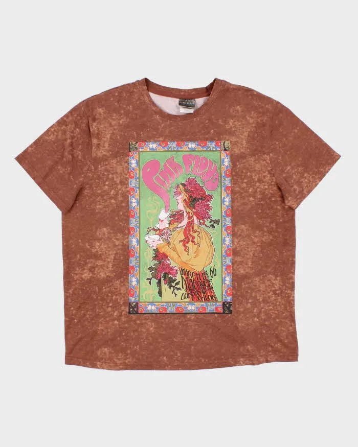 Mens Brown Pink Floyd Graphic T-Shirt - XL sold by Rokit