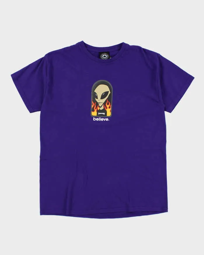 Thrasher Magazine x Alien Workshop Believe T-Shirt - L sold by Rokit