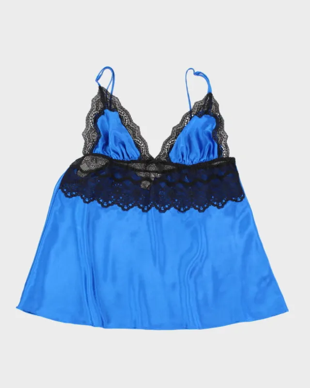 90s Victoria's Secret Blue Lingerie Top - M sold by Rokit
