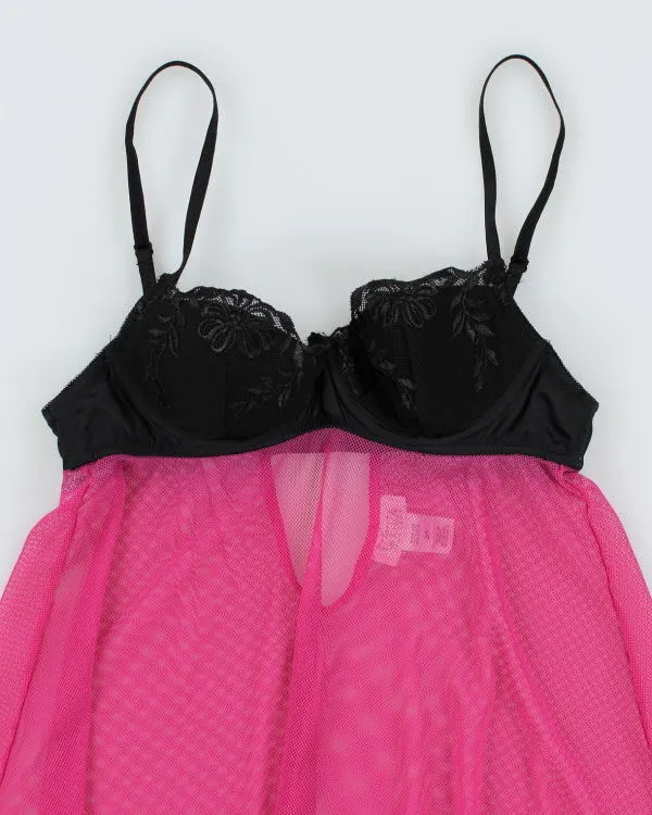 Y2k 00s La Senza Pink Fishnet Cami - S sold by Rokit product image thumbnail 3