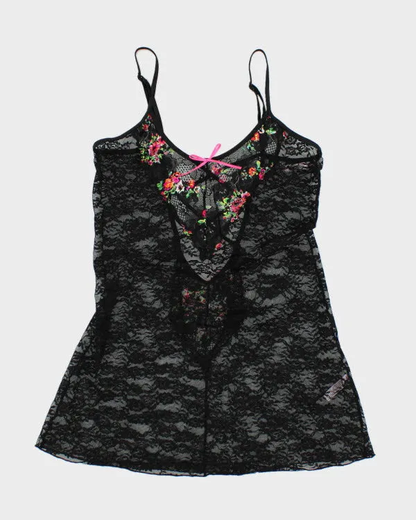 Y2k 00s La Vie En Rose Lace Cami - S sold by Rokit