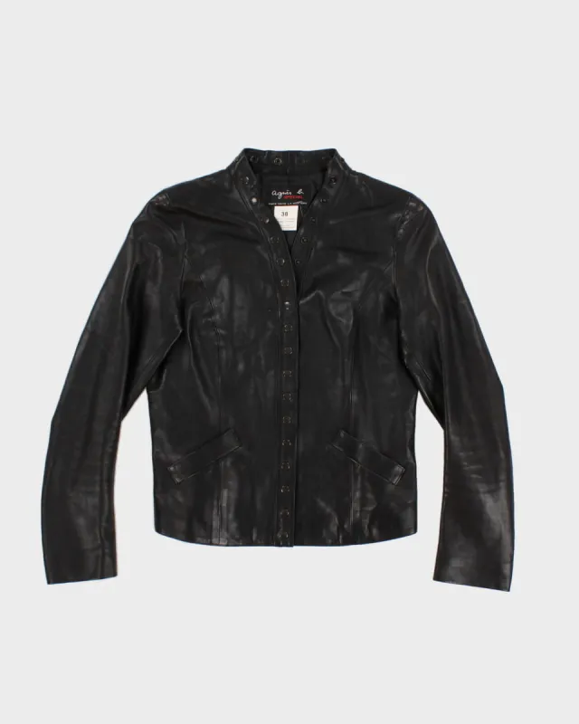 Agnes B Womens Fitted Black Leather Jacket - XS/S sold by Rokit