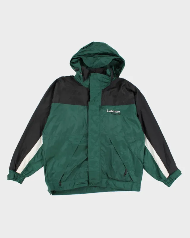 90s Ludeman Green Hooded Windbreaker Jacket - M sold by Rokit