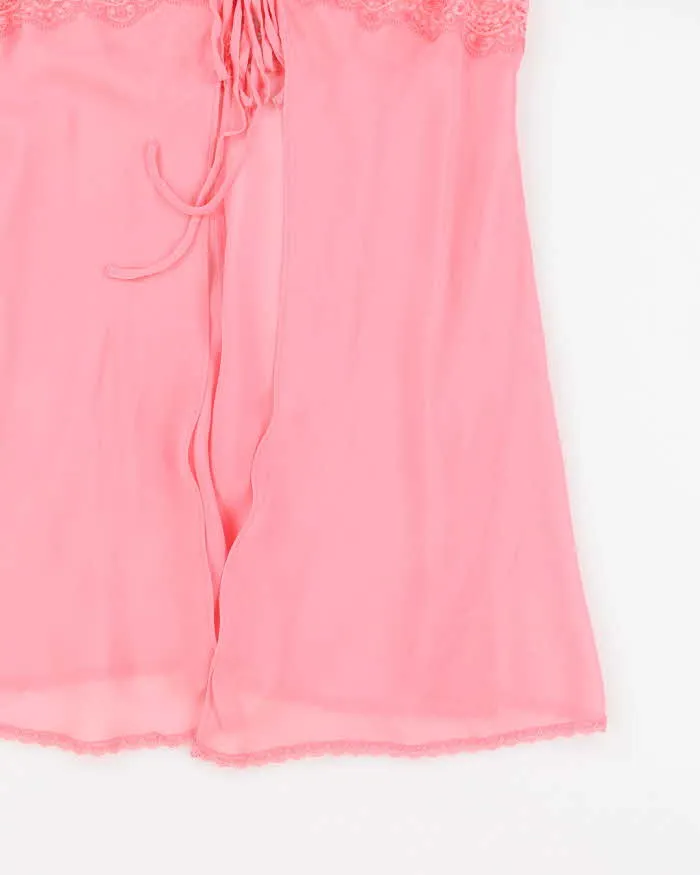 Vintage Y2k 00s Victoria's Secret Pink Silk Lingerie Cami - M sold by Rokit product image thumbnail 4