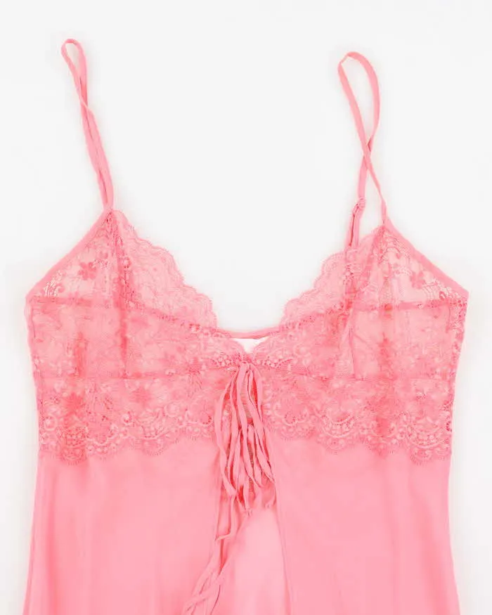 Vintage Y2k 00s Victoria's Secret Pink Silk Lingerie Cami - M sold by Rokit product image thumbnail 3