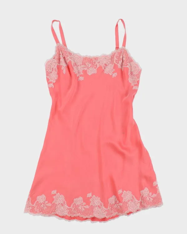 Y2k 00s Silk Pink Slip Dress - XS sold by Rokit