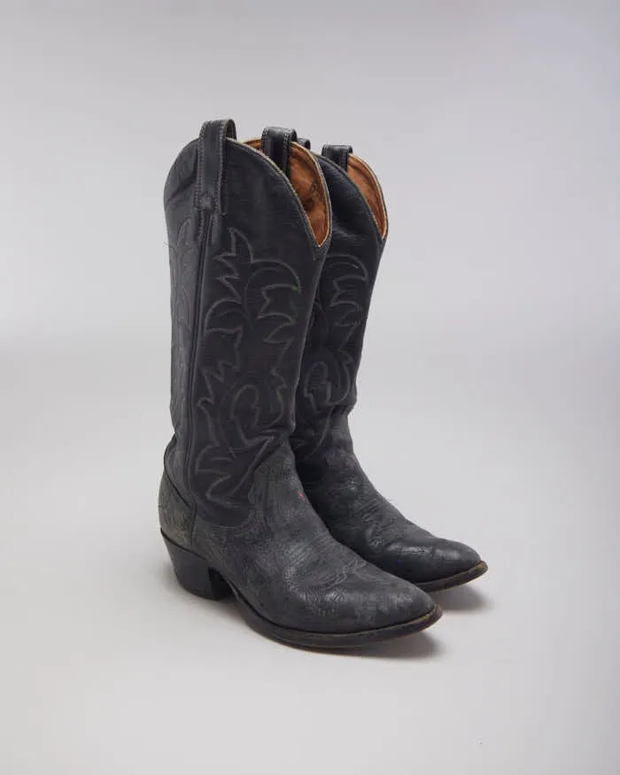 Vintage Black Cowboy Boots - UK4 sold by Rokit