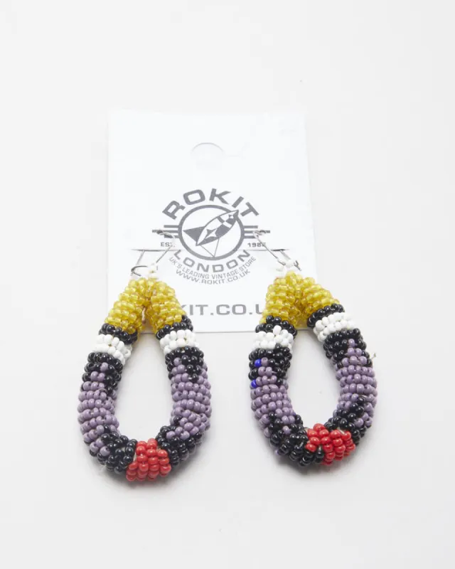 Vintage Hand Made Beaded Earrings sold by Rokit