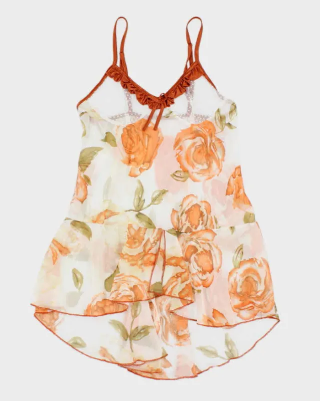 Vintage 90s Mesh Floral Cami - M sold by Rokit