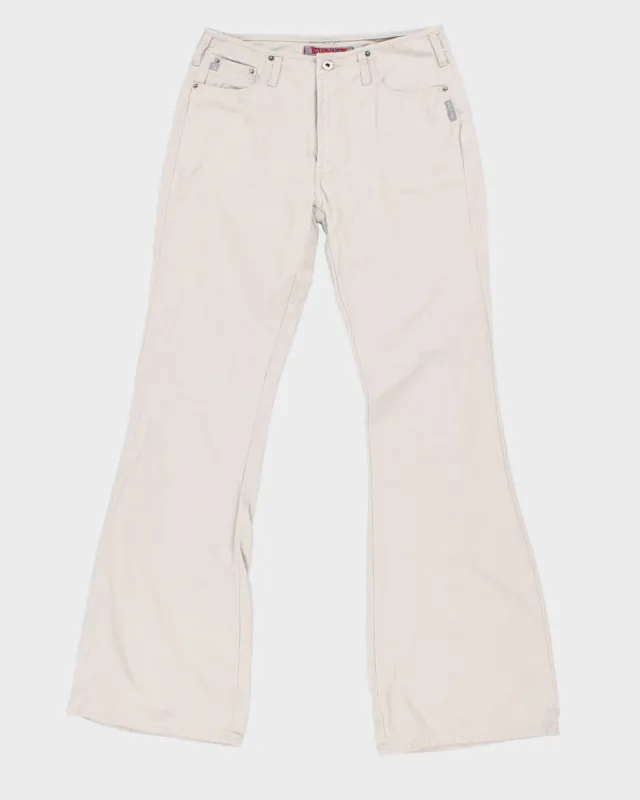Vintage 90s Silver Cream Trousers - W32 L36 sold by Rokit