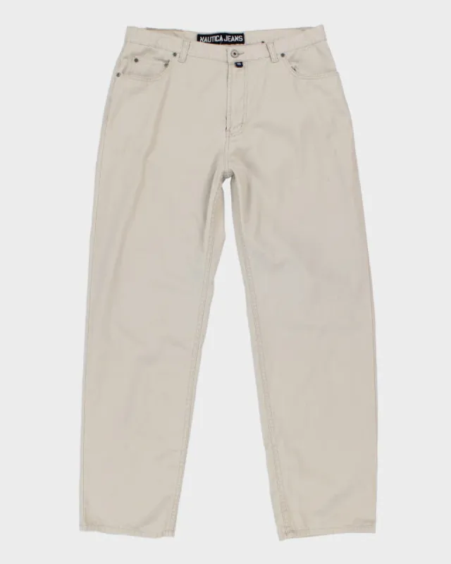 00s Nautica Beige Trousers - W36 L32 sold by Rokit