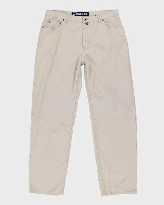 00s Nautica Beige Trousers - W36 L32 sold by Rokit