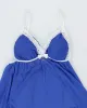 Y2k 00s Vewzeel Blue Mesh Slip Dress - M sold by Rokit