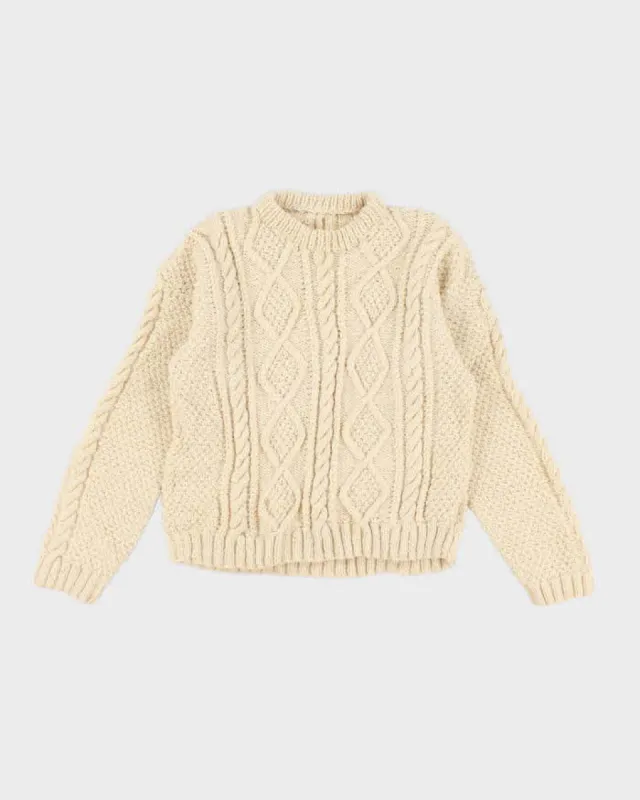 Vintage Handmade Aran Style Sweater - M sold by Rokit
