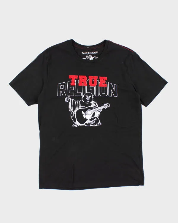 True Religion Black T-shirt - L sold by Rokit
