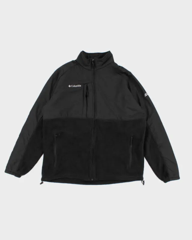 Mens Black Columbia Zip Up Windbreaker Fleece Jacket - XL sold by Rokit