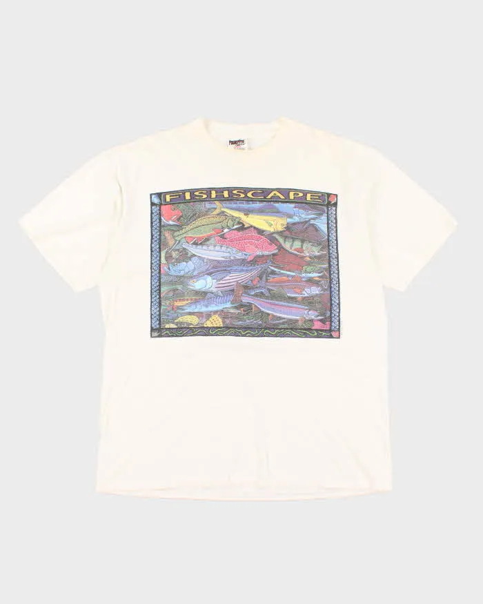 Vintage 90s PowerPro Fishscape T-Shirt - XL sold by Rokit