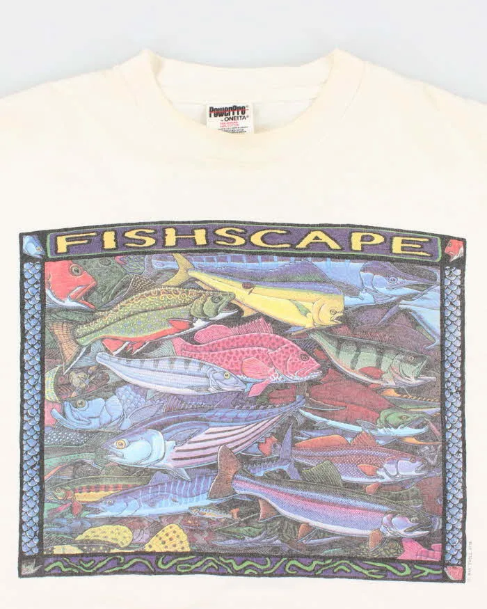 Vintage 90s PowerPro Fishscape T-Shirt - XL sold by Rokit product image thumbnail 3