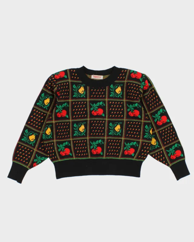 Vintage Tomaso Darling Fruits Wool Jumper - M sold by Rokit