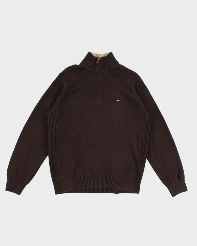 00s Tommy Hilfiger Dad Quarter Zip Knit - M sold by Rokit