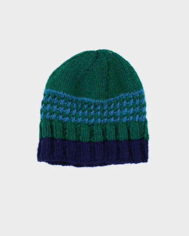 Unisex Green Hand Knit Beanie - O/S sold by Rokit