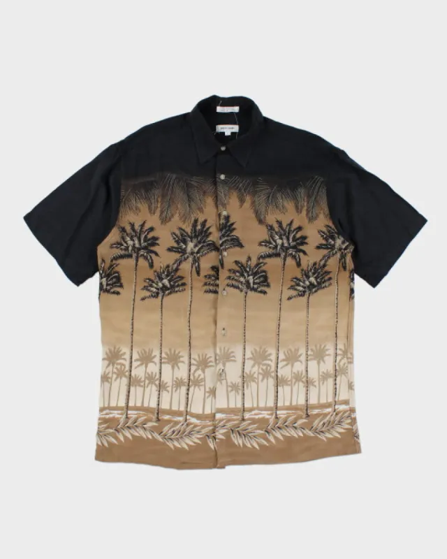 Vintage 90's Pierre Cardin Palm Tree Printed Hawaiian Shirt - L sold by Rokit