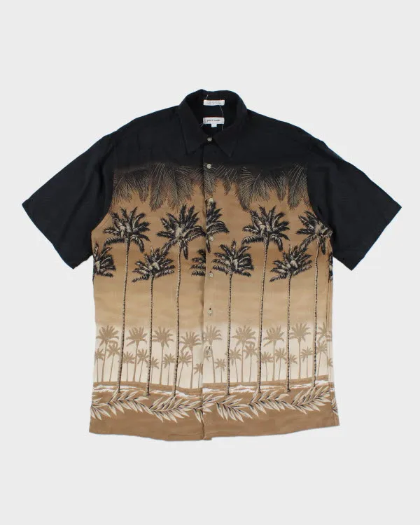 Vintage 90's Pierre Cardin Palm Tree Printed Hawaiian Shirt - L sold by Rokit