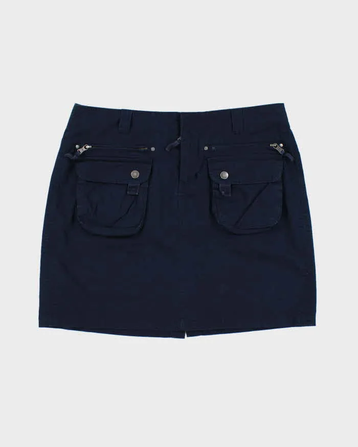 Y2k 00s Tommy Hilfiger Navy Cargo Skirt - S sold by Rokit