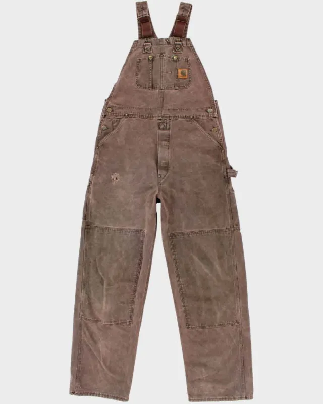 Vintage Men's Brown Carhartt utility Dungarees - 40 x 32 sold by Rokit