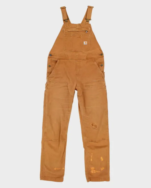 Mens Beige Carhartt Long Work Dungarees - S sold by Rokit