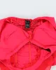Y2k 00s Seduction Ruffle Halterneck Top - M sold by Rokit