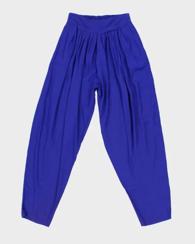 Women's 80s Purple High waisted Trousers - W26 sold by Rokit