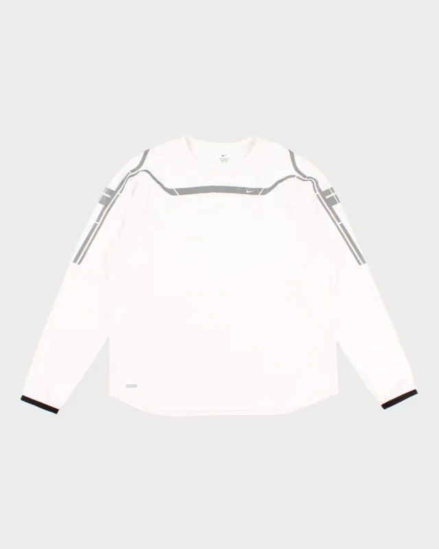 Men's White Nike Long Sleeve Active Top T-Shirt - XL sold by Rokit