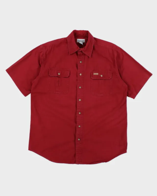 Vintage 00s Carhartt Red Shirt - L sold by Rokit