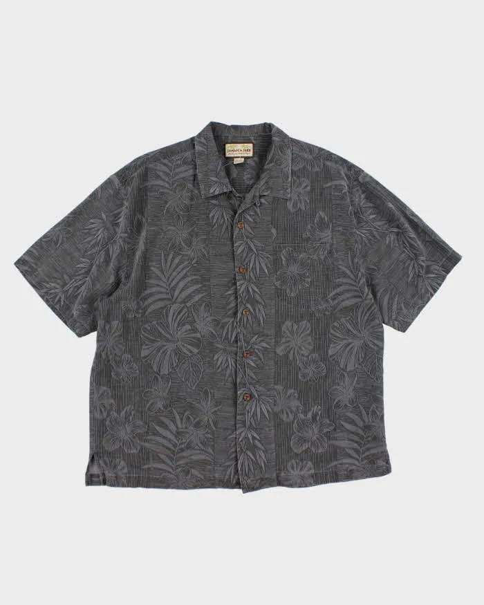 Jamaica Jaxx Grey Hawaiian Silk Shirt - XL sold by Rokit