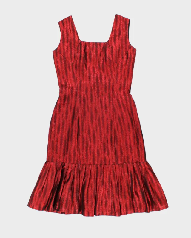 Vintage Handmade Dazzling Red Party Dress - M sold by Rokit